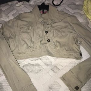 Khaki crop top jacket